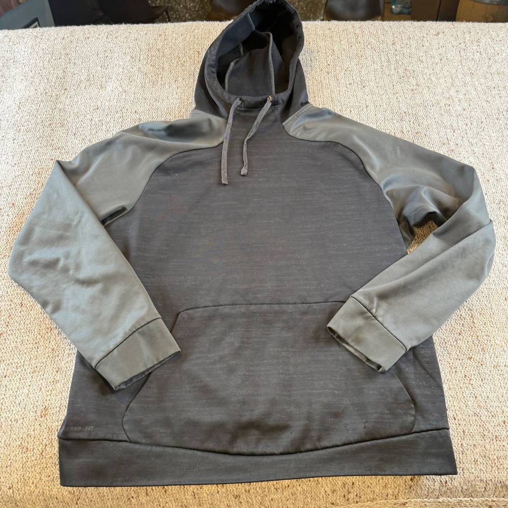 Nike Therma FIT Pullover Hoodie Gray Athletic Activewear Kids XL